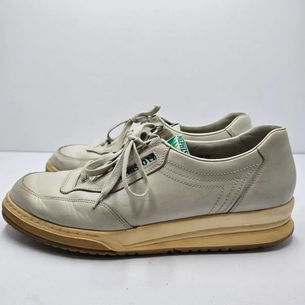 Mephisto Match Leather Oxford Walking Shoes Womens 11 Ivory Bone Trainer Sneaker